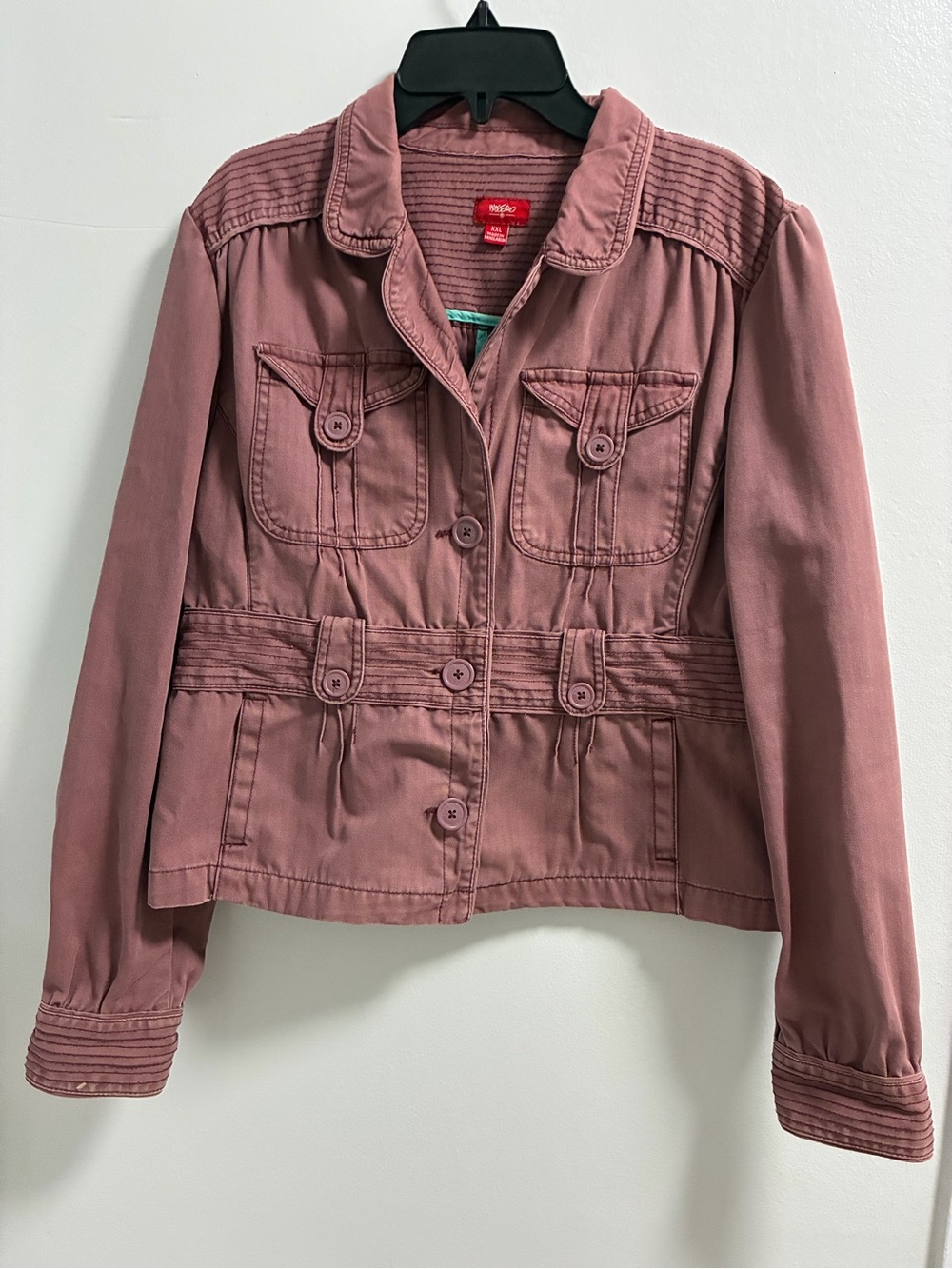 Mossimo Supply Co. Mauve Button-Front Utility Jacket